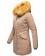Marikoo Karmaa Damen Parka Winterjacke warm gefüttert Taupe Größe M - Gr. 38