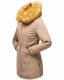 Marikoo Karmaa Damen Parka Winterjacke warm gefüttert Taupe Größe M - Gr. 38