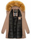 Marikoo Karmaa Damen Parka Winterjacke warm gefüttert Taupe Größe M - Gr. 38
