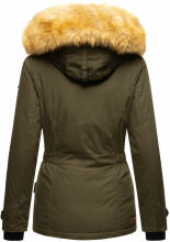 Navahoo Laura warme Damen Winterjacke mit Kapuze Olive-Gr.XS