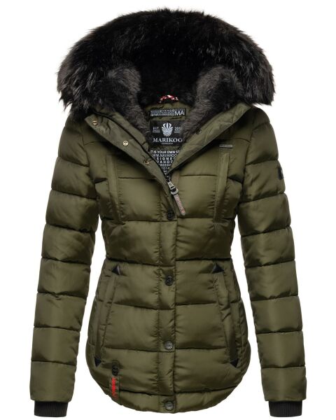 Marikoo Ladies Winterjacket Lotusblüte Olive Größe S - Gr. 36