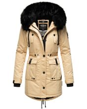 Navahoo Luluna Princess Damen Kunstfell Winterjacke Beige Größe XS - Gr. 34