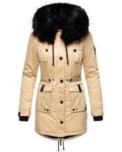 Navahoo Luluna Princess Damen Kunstfell Winterjacke Beige Größe XS - Gr. 34