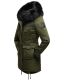 Navahoo Luluna Princess Damen Kunstfell Winterjacke Olive Größe XS - Gr. 34
