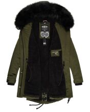 Navahoo Luluna Princess Damen Kunstfell Winterjacke Olive Größe S - Gr. 36