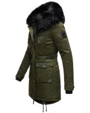 Navahoo Luluna Princess Damen Kunstfell Winterjacke Olive Größe XXL - Gr. 44