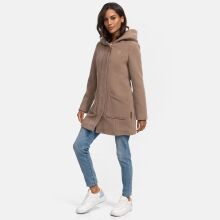 Marikoo Maikoo Damen Trenchcoat Wintermantel Taupe Grey Größe L - Gr. 40