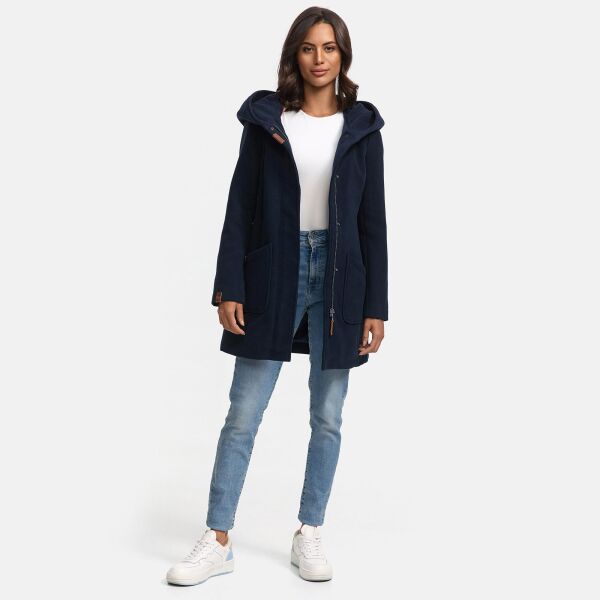 Marikoo Maikoo Damen Trenchcoat Wintermantel Dark Navy Größe S - Gr. 36