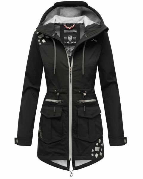 Marikoo Ulissaa Damen Softshell Jacke Schwarz-Gr.XL