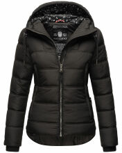 Navahoo Renesmee Damen Winter Steppjacke mit Kapuze Schwarz-Gr.XS