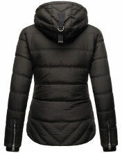 Navahoo Renesmee Damen Winter Steppjacke mit Kapuze Schwarz-Gr.XS