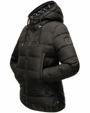 Navahoo Renesmee Damen Winter Steppjacke mit Kapuze Schwarz-Gr.XS
