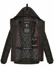 Navahoo Renesmee Damen Winter Steppjacke mit Kapuze Schwarz-Gr.XS