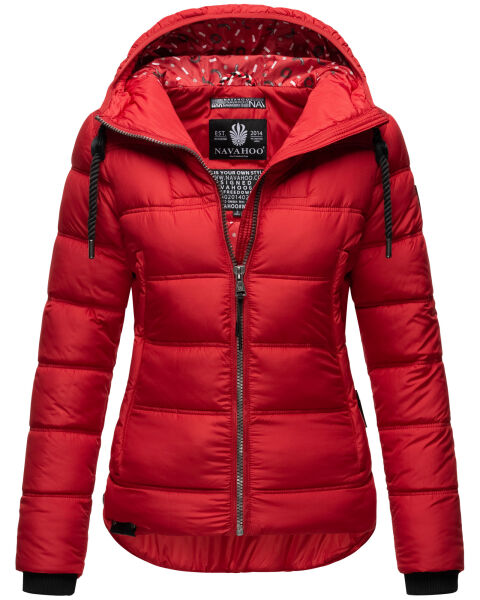 Navahoo Renesmee ladies winter hooded quilted jacket Rot-Gr.XS