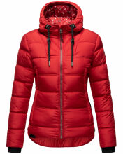 Navahoo Renesmee ladies winter hooded quilted jacket Rot-Gr.XS