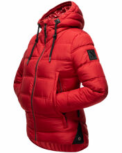 Navahoo Renesmee ladies winter hooded quilted jacket Rot-Gr.XS