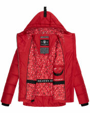 Navahoo Renesmee ladies winter hooded quilted jacket Rot-Gr.XS