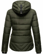 Navahoo Renesmee Damen Winter Steppjacke mit Kapuze Olive-Gr.XS