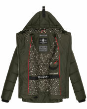 Navahoo Renesmee Damen Winter Steppjacke mit Kapuze Olive-Gr.XS
