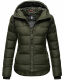 Navahoo Renesmee Damen Winter Steppjacke mit Kapuze Olive-Gr.XS