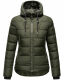 Navahoo Renesmee Damen Winter Steppjacke mit Kapuze Olive-Gr.XS
