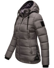 Navahoo Renesmee Damen Winter Steppjacke mit Kapuze Dunkelgrau-Gr.XS