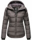 Navahoo Renesmee Damen Winter Steppjacke mit Kapuze Dunkelgrau-Gr.XS