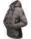 Navahoo Renesmee Damen Winter Steppjacke mit Kapuze Dunkelgrau-Gr.XS
