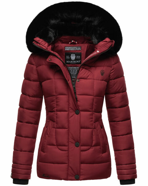 Marikoo Qesraa Damen Winterjacke B884 Bordeaux Größe XS - Gr. 34