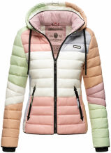 Navahoo Lulana Damen Steppjacke Colour Blocking Design Kulti-Past.-Gr.XS