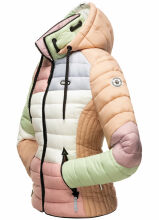 Navahoo Lulana Damen Steppjacke Colour Blocking Design Kulti-Past.-Gr.XS