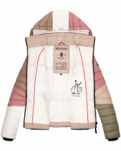 Navahoo Lulana Damen Steppjacke Colour Blocking Design Kulti-Natur-Gr.XS