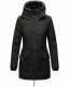 Navahoo Freezestoorm Damen Parka Winterjacke gefüttert mit Kapuze Schwarz Größe XS - Gr. 34