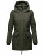 Navahoo Freezestoorm Damen Parka Winterjacke gefüttert mit Kapuze Olive Größe XS - Gr. 34