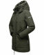 Navahoo Freezestoorm Damen Parka Winterjacke gefüttert mit Kapuze Olive Größe XS - Gr. 34