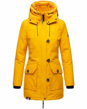 Navahoo Freezestoorm ladies parka winter jacket lined with hood Gelb-Gr.XS