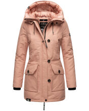 Navahoo Freezestoorm Damen Parka Winterjacke gefüttert mit Kapuze Rosa Größe XS - Gr. 34
