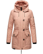 Navahoo Freezestoorm Damen Parka Winterjacke gefüttert mit Kapuze Rosa Größe XS - Gr. 34