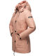 Navahoo Freezestoorm Damen Parka Winterjacke gefüttert mit Kapuze Rosa Größe XS - Gr. 34