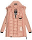 Navahoo Freezestoorm Damen Parka Winterjacke gefüttert mit Kapuze Rosa Größe XS - Gr. 34