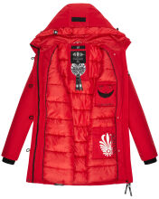 Navahoo Freezestoorm Damen Parka Winterjacke gefüttert mit Kapuze Rot Größe XS - Gr. 34