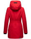 Navahoo Freezestoorm Damen Parka Winterjacke gefüttert mit Kapuze Rot Größe XS - Gr. 34
