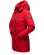 Navahoo Freezestoorm Damen Parka Winterjacke gefüttert mit Kapuze Rot Größe XS - Gr. 34