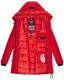 Navahoo Freezestoorm Damen Parka Winterjacke gefüttert mit Kapuze Rot Größe XS - Gr. 34