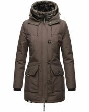 Navahoo Freezestoorm Damen Parka Winterjacke gefüttert mit Kapuze Anthrazit Größe XS - Gr. 34