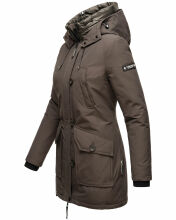Navahoo Freezestoorm Damen Parka Winterjacke gefüttert mit Kapuze Anthrazit Größe XS - Gr. 34