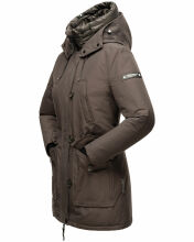 Navahoo Freezestoorm Damen Parka Winterjacke gefüttert mit Kapuze Anthrazit Größe XS - Gr. 34