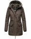 Navahoo Freezestoorm Damen Parka Winterjacke gefüttert mit Kapuze Anthrazit Größe XS - Gr. 34
