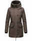 Navahoo Freezestoorm Damen Parka Winterjacke gefüttert mit Kapuze Anthrazit Größe XS - Gr. 34