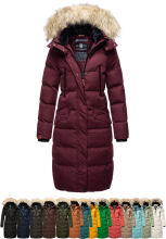Marikoo Schneesternchen Damen lange Winter Steppjacke mit...